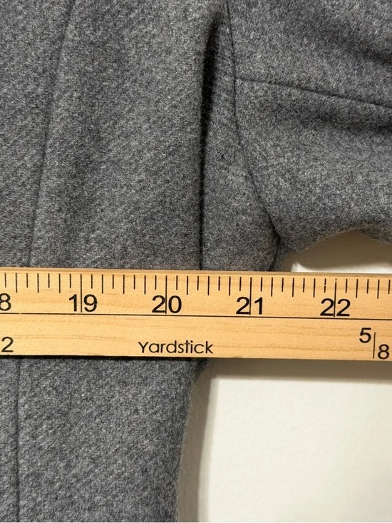 NWT Express Grey Pea Coat Size XL Wool Long Gray Tie NEW Women’s - Picture 6 of 8